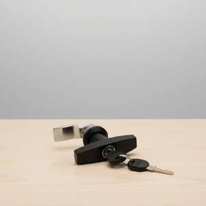 Ensemble de serrures de boîte à outils de camion en alliage de zinc haute sécurité, facile à utiliser, avec poignée en T et clé rotative, poignées de porte - Product Image 2