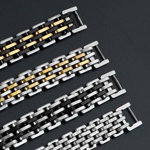 Pulsera Personalizada en Oferta, Joyería de Lujo de Diseño Personalizado, Cadena Cubana, Pulseras de Acero Inoxidable Chapadas en Oro de 18k - Product Image 2