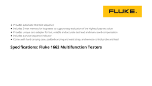 Probador de Instalaciones Multifunción 1662 para Pruebas de Voltaje, Frecuencia, Resistencia de Aislamiento, Bucle y RCD, III 500 V - Product Image 5