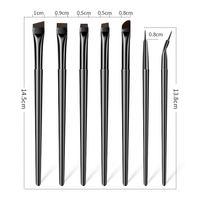 Pinceau Eyeliner Fin Angulaire Ultra Mince Incliné Plat, Pinceau Crayon à Sourcils, Outil Cosmétique de Beauté pour les Yeux, Pinceau Yeux