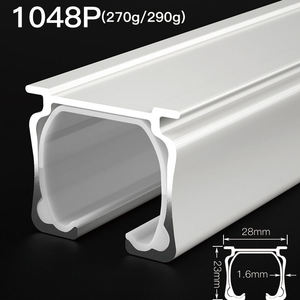 Eco-friendly S Fold Wave Curtain Track with Silent Bar Aluminum Alloy Ripple Fold Curtain Track Rail Wave Curtain Track - Product Image 3