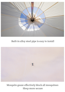 Tente de glamping en forme de cloche, 4 saisons, 4-6 personnes, résistante à l'eau, avec maille ventilée, tente de camping familiale - Product Image 5