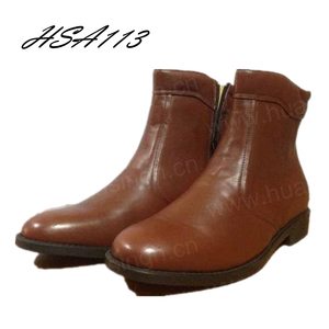 LXG, Meeting di lavoro <span class=keywords><strong>scarpe</strong></span> da <span class=keywords><strong>smoking</strong></span> da uomo di taglio medio marrone con cerniera in pelle piena imbottita colletto Design <span class=keywords><strong>scarpe</strong></span> da ufficio in vendita HSA113 - Product Image 1