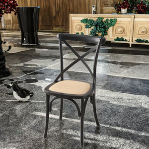 Elegante sedia da pranzo in legno massello per esterni commerciali Hotel mobili per ristorante banchetto di nozze impilabile - Product Image 3