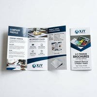 Folletos Trípticos Impresos Personalizados Premium XJY, Papel Offset Laminado Brillante para Perfiles de Empresa y Guías de Productos