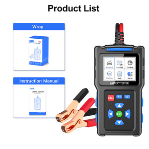Testeur de batterie 12V avec écran LCD, outil de diagnostic automobile avec pinces pour vérification de la batterie de voiture - Product Image 2