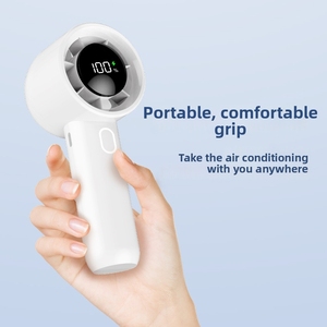 OEM Custom Logo Leafless <b>Fan</b> Personal <b>USB</b> <b>Fan</b> Digital Display Promotional Gift Item Bulk Wholesale Manufacturer Supplier - Product Image 3