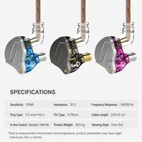 Écouteurs intra-auriculaires filaires avec basses puissantes, transducteur hybride, faceplate métallique, micro intégré pour guitaristes