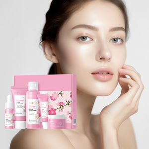 Ensemble de soins de la peau anti-âge naturel FENYI en 5 pièces, sérum pour le visage, nettoyant, lotion, crème pour les yeux, tonique, ensemble de soins de la peau japonais Sakura - Product Image 3