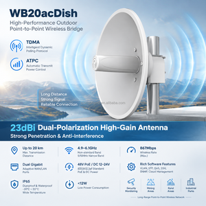 Antenne parabolique longue portée 20 km 23dBi IP65 Gigabit IEEE802.3AF 48V PoE Bridge WAN LAN Port 5.8GHz Pont WiFi sans fil extérieur PtP - Product Image 2