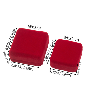 Boîte en plastique velours personnalisée pour épingles de revers en émail souple, boîte à <span class=keywords><strong>bijoux</strong></span> pour bague de fiançailles romantique et élégante, emballage pour badges de revers - Product Image 4