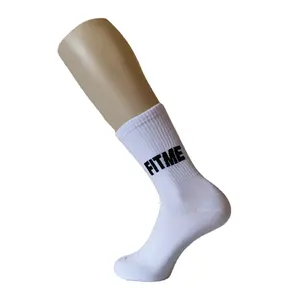 Logo ile özelleştirilebilir pamuklu spor örme atletik spor Unisex özel koşu çorap