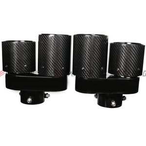 Punta de escape de fibra de carbono de acero inoxidable cuádruple para <span class=keywords><strong>BMW</strong></span> G20 G21 330i <span class=keywords><strong>330d</strong></span> 330e 320i, punta de silenciador, boquilla de sistema de escape, tubo de escape - Product Image 1