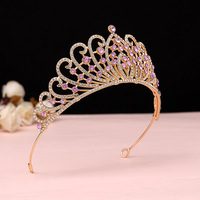 Accessoires de cheveux de mariée : Huit-vingt cristaux de luxe, style coréen baroque rétro, coiffe noire, cadeau d'anniversaire pour meilleure amie