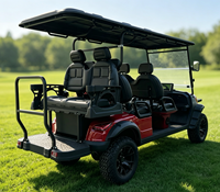 Voiturette de golf électrique pour 6 personnes, modèle surélevé, voiture de tourisme électrique pour hôtel, villa et parcours de golf