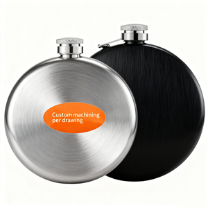 Botella de Vino Portátil de Acero Inoxidable Personalizada al por Mayor, Botella de Bebidas, Frasco de Whisky Personalizado en Blanco, EDM de Alambre - Product Image 1