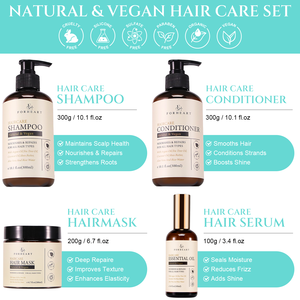 Shampooing et revitalisant sans sulfate avec logo personnalisé, 100% naturel, végétalien, biologique, huile de romarin et d'argan pour la croissance des cheveux - Product Image 2