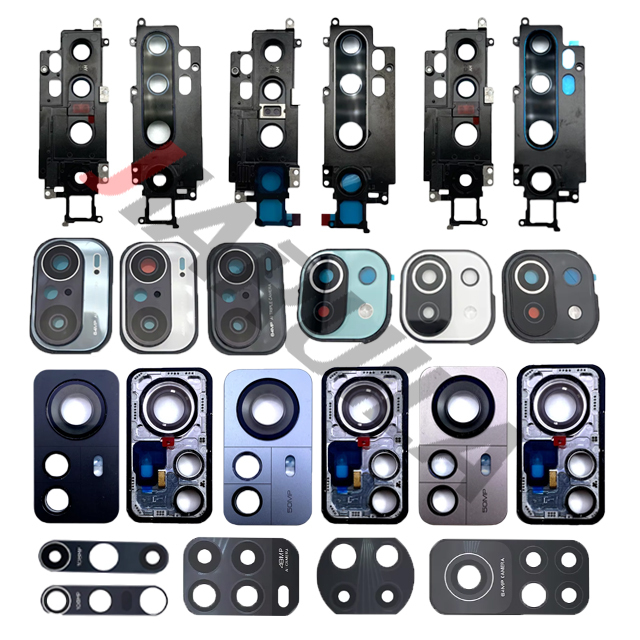 Wholesale for Xiaomi Series Back Camera Glass Lens Cover With Frame Holder Replacement Part Back Camera Lens Accessories Parts