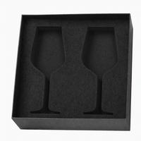 Insert en mousse EVA antichoc gravé sur mesure par CNC avec production rapide et réponse rapide pour l'emballage de verres à vin et les boîtes cadeaux