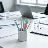 Nouvelle boîte de rangement de bureau élégante en ciment, support à stylos esthétique pour bureau, organisateur de papeterie de bureau très vendu à l'international