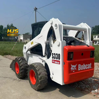Chargeuse compacte d'occasion S330 avec moteur Kubota, boîte de vitesses et pompe robustes, grande capacité de 1500 kg, pour engins de construction