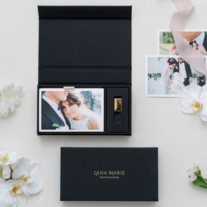 Caja de Fotos de Lino Color Crema, Beige y Negro, Lista <span class=keywords><strong>para</strong></span> Enviar, Regalo <span class=keywords><strong>para</strong></span> Fotógrafos, Álbum de Fotos 4x6 5x7, Caja <span class=keywords><strong>para</strong></span> Guardar Memorias USB de Cristal - Product Image 4