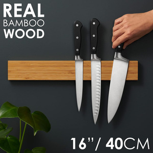 Magnetic Knife Holder Wooden Wall Mounted <b>Kitchen</b> Knife <b>Rack</b> Minimalist Design Eco Friendly Storage Solution For Knife - Product Image 4