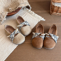 Nouveautés printemps-automne, chaussures pour enfants, filles, semelles souples, décoration en perles, ballerines, style décontracté tendance