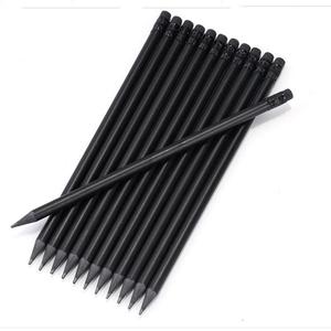 Crayon en bois noir W Hotel, crayon au charbon de bois pour cadeau - Product Image 1