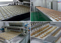 Ligne de production automatique de gâteaux en couches / Équipement de boulangerie pour sandwichs / Machine de fabrication de gâteaux, de tartes et de chocolats / Machines industrielles à l'international