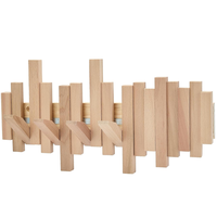 Meilleures ventes : Porte-manteau mural rabattable en bois naturel, design piano, pour serviettes, vestes et sacs à dos