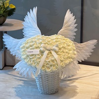 Ailes d'ange pour la Saint-Valentin, ailes électriques, bouquet en forme de cœur, cadeau créatif populaire sur Internet, cadeau romantique pour petite amie