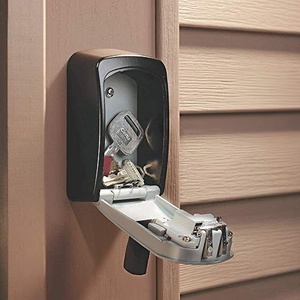 Boîte à clés murale sécurisée avec serrure à combinaison à 4 chiffres, portable, résistante aux intempéries, code réinitialisable, coffre-fort pour clés de maison, boîte de sécurité - Product Image 3