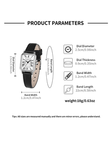 นาฬิกาข้อมือควอตซ์ดีไซน์มินิมอลสุดหรูสำหรับผู้หญิง สายหนัง คุณภาพสูง หน้าปัดแสดงผลแบบเข็ม นาฬิกาแฟชั่น ลดราคาพิเศษ - Product Image 6