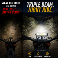 Superbe éclairage auxiliaire LED 12V de septembre |   Pour la moto Light Bee X, construction haute résistance, amélioration des performances
