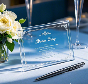 JINZHI Sublimation Acrylic Custom Elegant Royal Best Seller Wedding <strong>Invitation</strong> Card For Wedding Party