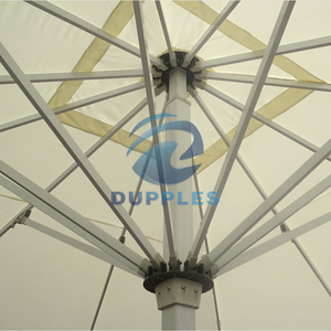 Grand <span class=keywords><strong>parasol</strong></span> de patio en aluminium avec mât central, 4-9m, LED en option, commande manuelle et télécommande, <span class=keywords><strong>parasol</strong></span> de jardin extérieur - Product Image 4