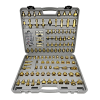 Kit de détection de fuites de climatisation automobile universel LT-1020, adaptateurs filetés en laiton, prises multi-spécifications, ensemble de test de pression pour voiture