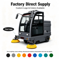 DIKE New Ride Sweeper, balayeuse de voirie, largeur de balayage 1900 mm, 12000 m²/h, bac à poussière 185 L, réservoir d'eau 130 L, 36 V, balayeuse industrielle