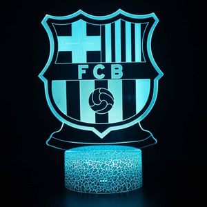 Lampe décorative en acrylique personnalisée pour club de football, illusion 3D, logo de club de football, lampe LED de nuit ou décoration de bar à domicile - Product Image 2