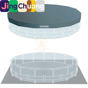 JingChuang26742 <span class=keywords><strong>Piscine</strong></span> hors-sol ronde 499,99 cm avec structure en tube imitation bois, grande <span class=keywords><strong>piscine</strong></span> autoportante pour villa privée - Product Image 4