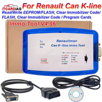 Outil Immo Renaultman Can K-line V4.06 Lecture/Écriture EEPROM FLASH Désactiver Antidémarrage Immo Off pour Programmation ECU Renault