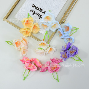 Bouquets de fleurs artificielles Dongchen Crafts, fleurs de glycine en soie de 5 cm, pour décorations de mariage et accessoires de photographie en extérieur - Product Image 3