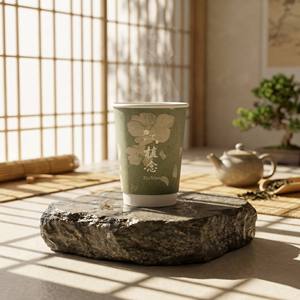 Gobelets <span class=keywords><strong>à</strong></span> café et <span class=keywords><strong>à</strong></span> thé jetables <span class=keywords><strong>à</strong></span> double paroi de qualité alimentaire avec logo personnalisé, écologiques, biodégradables, isolés thermiquement, recyclables, <span class=keywords><strong>à</strong></span> <span class=keywords><strong>emporter</strong></span>, 12 oz - Product Image 2
