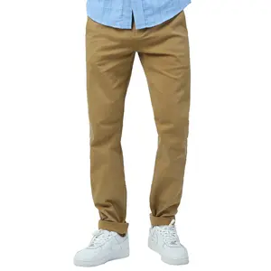 Men's Casual Pants Men's Trousers Stretch Super flex Waist Slim Fit Flat Front Dress Pant Tapered Chino Pants