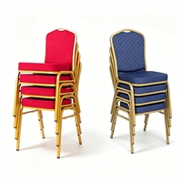 Chaise de banquet noire rembourrée de qualité durable en acier au design moderne pour usage commercial hôtelier en gros
