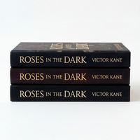 Impression de livres personnalisés à couverture rigide, estampage à chaud doré de luxe, roses, roman de fiction sombre, reliure cousue, impression avec pelliculage