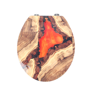 Vente en gros d'usine, siège de toilette en bois moulé multicolore de haute qualité, siège de toilette en MDF imprimé UV personnalisé pour hôtel et usage domestique - Product Image 2