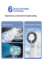 Nouveau ventilateur portable 3-en-1 réfrigéré, rechargeable, à main et de bureau