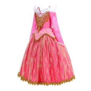 Elegante <span class=keywords><strong>Bella</strong></span> <span class=keywords><strong>Durmiente</strong></span> encaje manga larga Niña princesa vestido carnaval fiesta disfraz - Product Image 2
